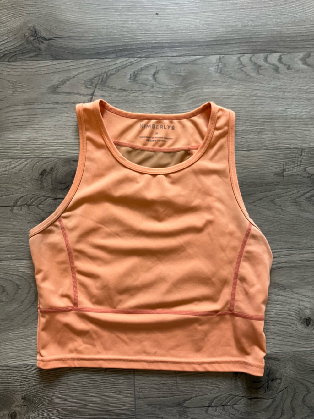 Kimberlys Peach Crop Tank Top
